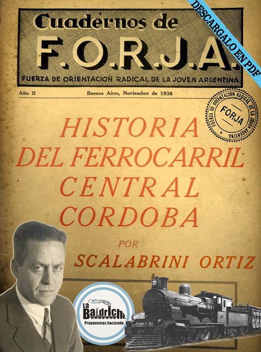 Fb Cuadernos de FORJA 6 y 7 Historia del Ferrocarril Central Cordoba - Scalabrini Ortiz