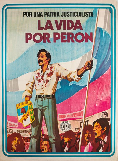 Afiche Rucci CGT La vida por Perón
