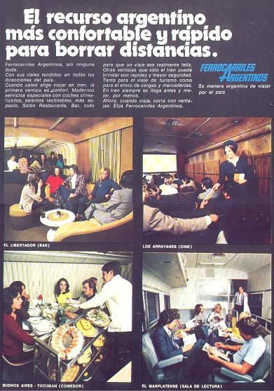 Ferrocarriles Argentinos Afiche publicidad archivoferroviario.com.ar 1973