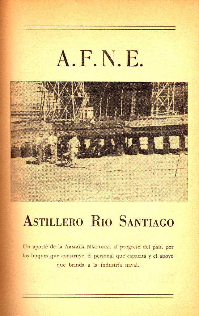 Institucional del Astillero publicado en 1960. BCN 645 de 1960