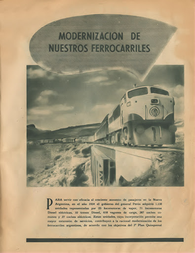 Ferrocarriles Argentinos Magicas Ruinas Modernización de nuestros ferrocarriles 1955 Perón